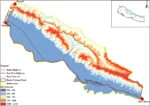A map showing the roads in Nepal involved in the study.